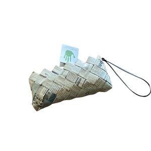 ECOIST mini wristlet bag upcycled paper